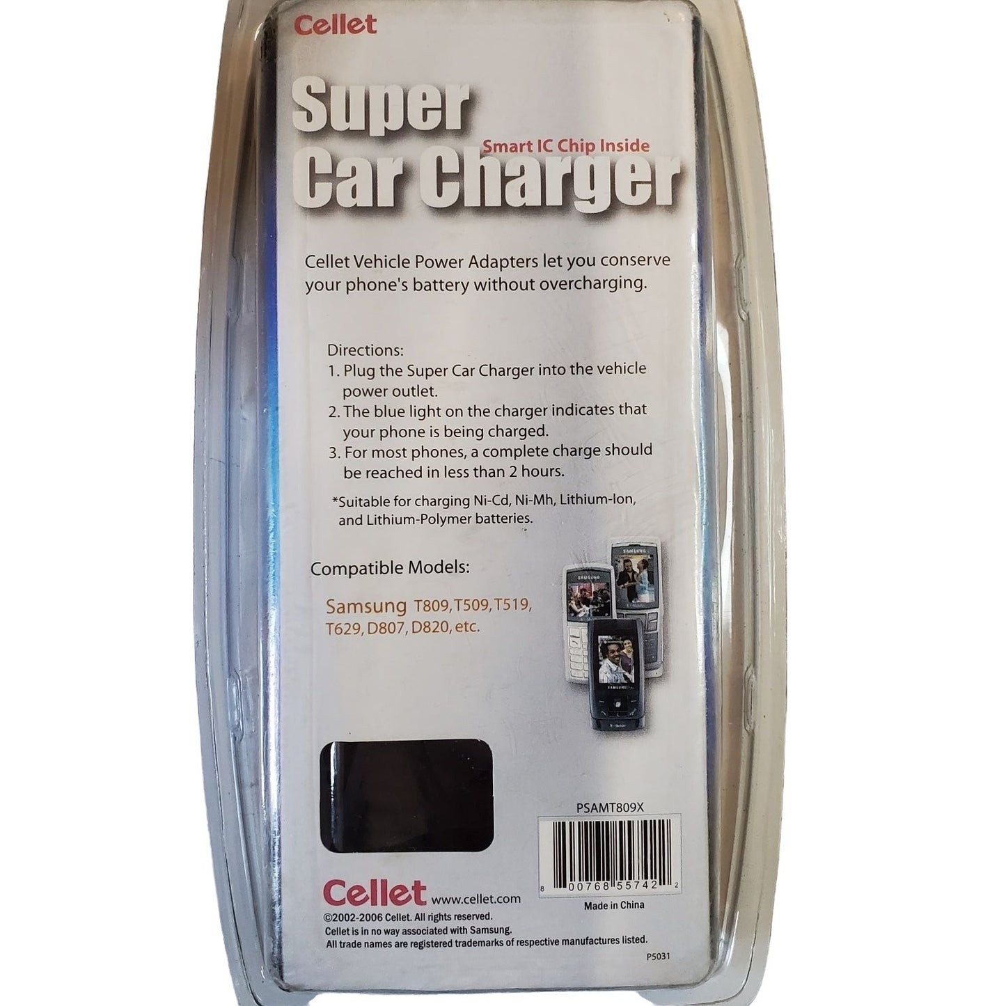 Super Car Cell Charger for Samsung T809/509/519/629 D807 and D820