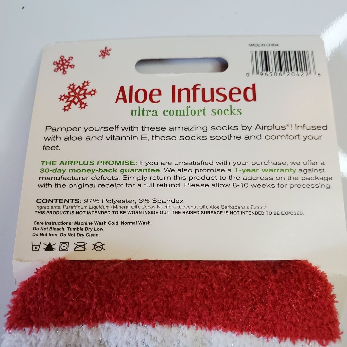 Air plus Women's Aloe Infused Christmas Socks Size 5-11