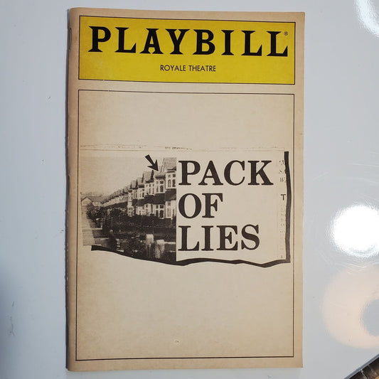 Vintage Playbill "Pack  of Lies" 1985